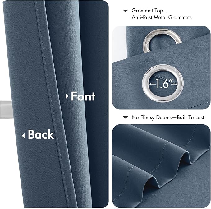 MIULEE Blackout Curtains for Bedroom Living Room 2 Panels, Thermal Insulated