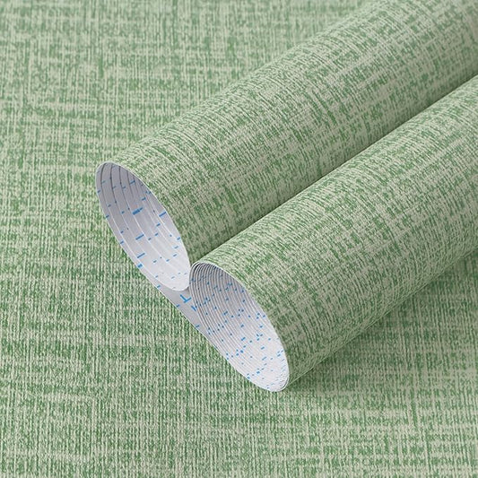 Guvana Grasscloth Peel and Stick Wallpaper Green Textured Contact Paper Modern