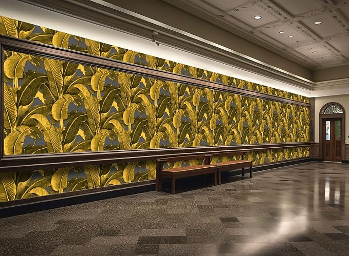 Vintage Gold Banana Leaf Bathroom wallpeper Living Room Bedroom Tropical Plant