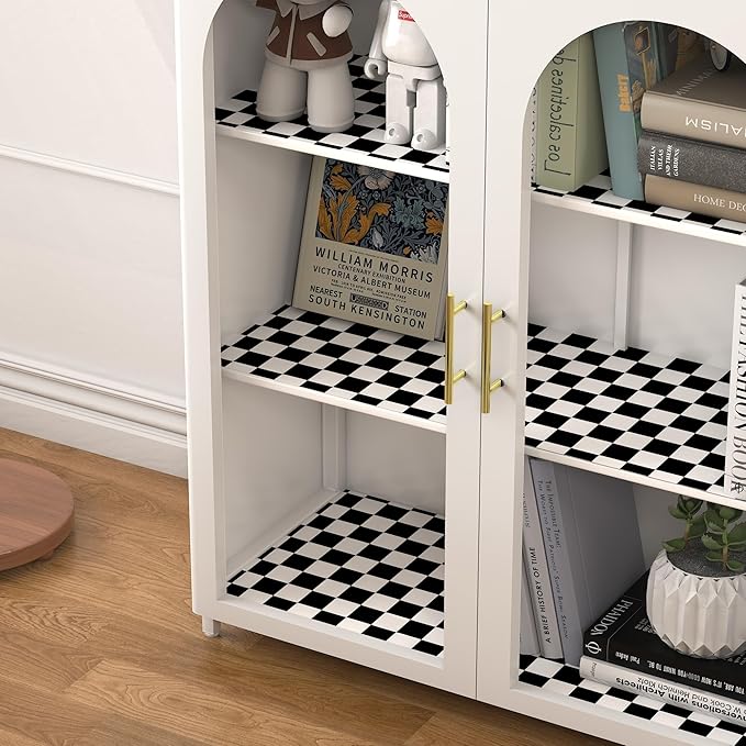 Modern Peel and Stick Wallpaper Black and White Mosaic Checkered Contact Paper