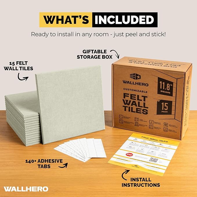 WALLHERO Corkboards for Wall, Pin Up Board, Office Board for Wall, Big Bulletin