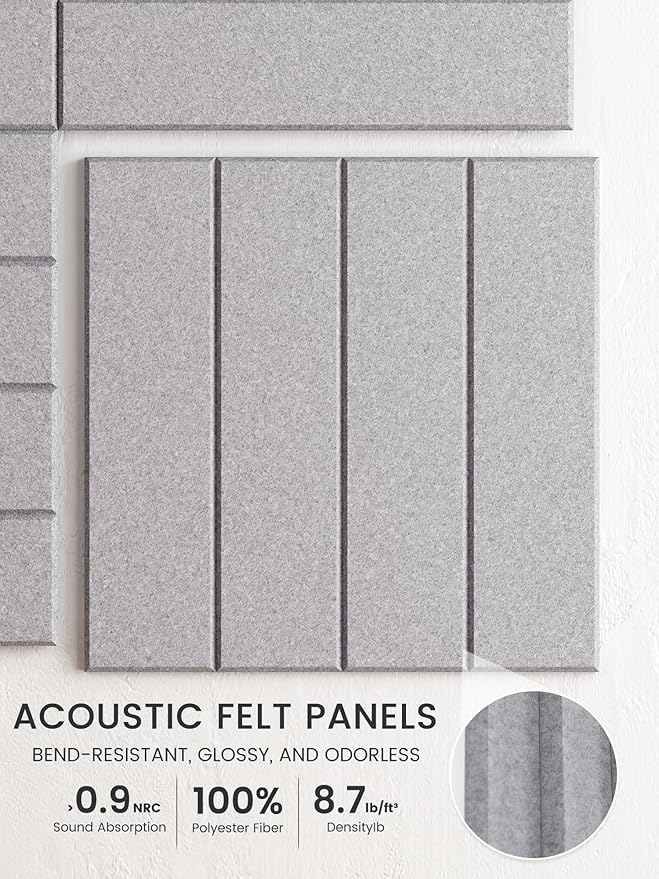 Bumusty Large Cork Board Alternative-48 x 36" Felt Bulletin Board Tiles