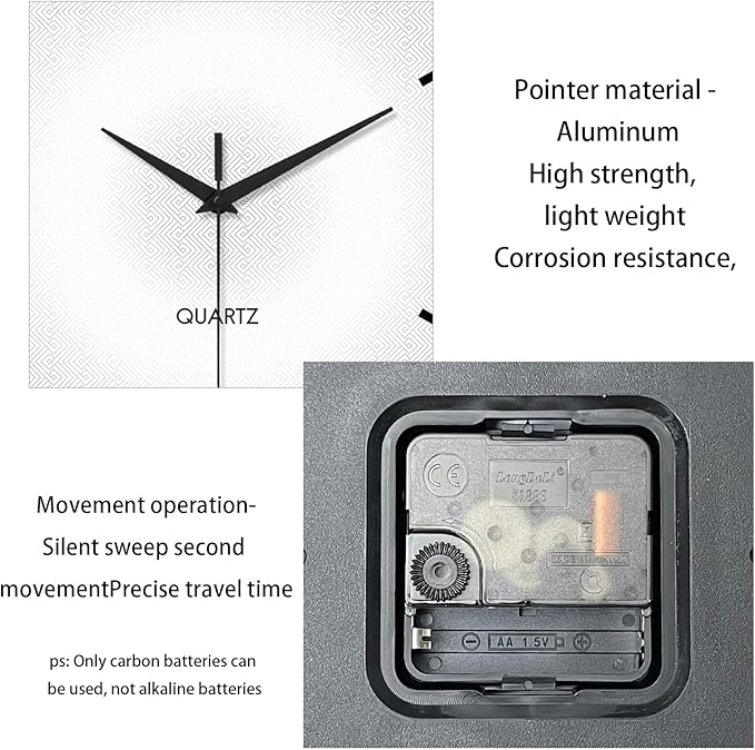 XFM Modern Simple Wall Clock 16 Inch Silent Wall Clocks Battery Operated Big
