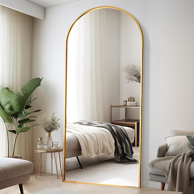 Rowjut Floor Full Length Mirror, Arched Mirrors Full Length 76"x34"