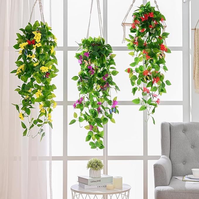 BLEUM CADE Artificial Hanging Flowers