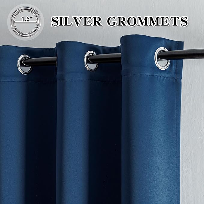 IGEMAEVE Blackout Sliding Door Curtains 96 Inch Length, Extra Wide Room Divider