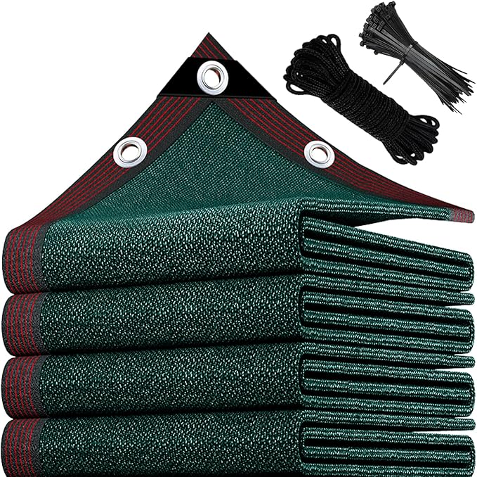 90% Dark Green Shade Cloth, 44x 56 FT Garden Sun Shade Net, Durable Mesh Shade Tarp with Reinforced Grommets for Greenhouse, Plant, Chicken Coop, Pergola, Swimming, Canopyï¼Patioï¼Garden