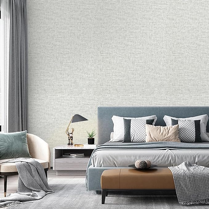 Grasscloth Peel and Stick Wallpaper, Waterproof Self Adhesive Removable Vinyl