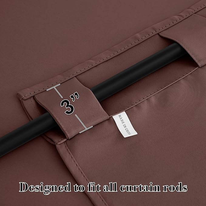 RYB HOME Blackout Curtains for Bedroom, Windows Shades Thermal Insulating