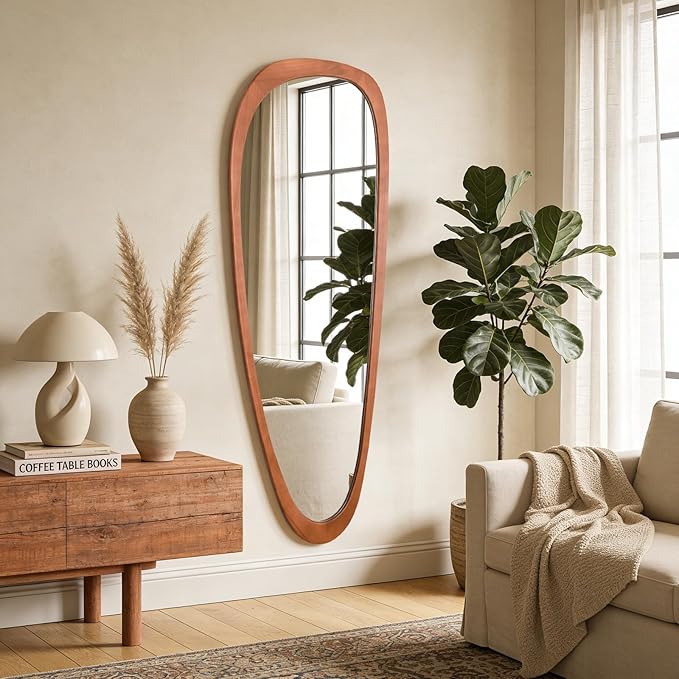 WallBeyond Asymmetrical Mirror, Irregular Mirror Full Length, Boho Wall Mirrors
