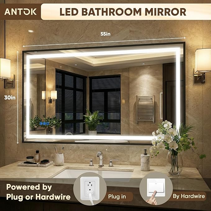 Antok 55X30 LED Bathroom Mirror