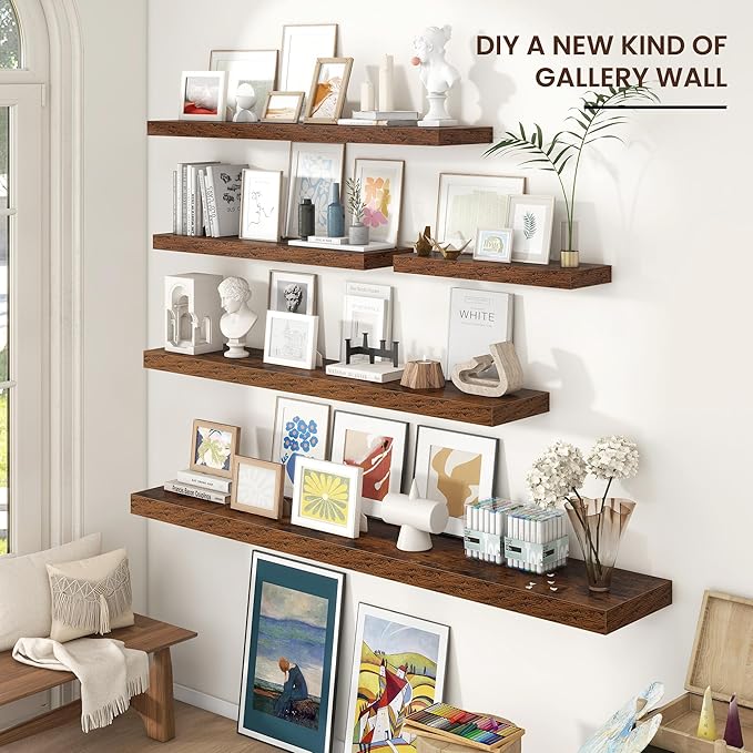 Floating Shelves for Wall 36 inch Long, Engineered Wood Wall Shelves