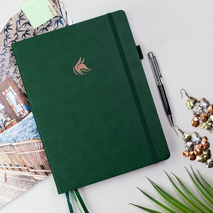 Clever Fox Planner Pro Premium Edition– Luxurious Weekly & Monthly Planner + Budget Planner Organizer for Productivity & Reaching Goals, Undated, A4 Hardcover + Keepsake Box, Lasts 1 Year, ForestGreen