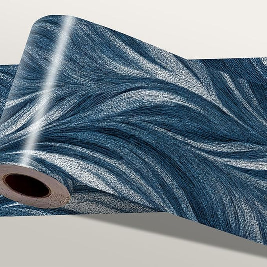 Blue Abstract Wallpaper Border 196x4 Inch Peel and Stick Wall Border Modern