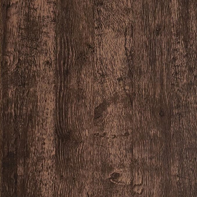 Dimoon 197''x17.7 Wood Wallpaper Brown Wood Paper Wood Plank Peel and Stick