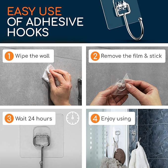 GLUIT Adhesive Large Wall Hooks