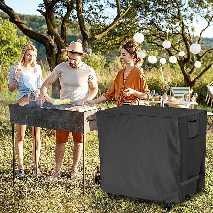 Outdoor Prep Table Cover for Nuuk Deluxe Outdoor Rolling Prep Station,Waterproof 44 inch Outdoor Prep Cart Cover - 44"L x 20"W X 34"H