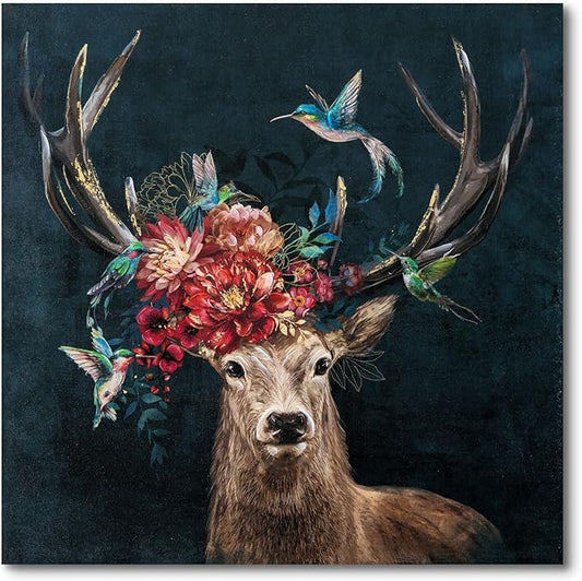 JolyWell Deer Canvas Wall Art