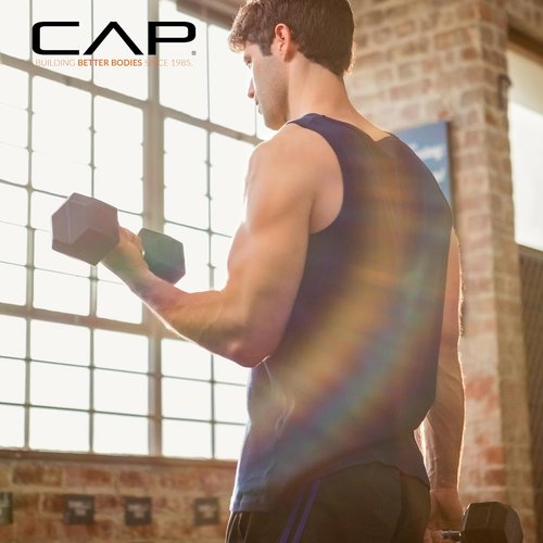 CAP Barbell Coated Dumbbell Weights - 10-Pound with Padded Grip for Comfortable Lifting