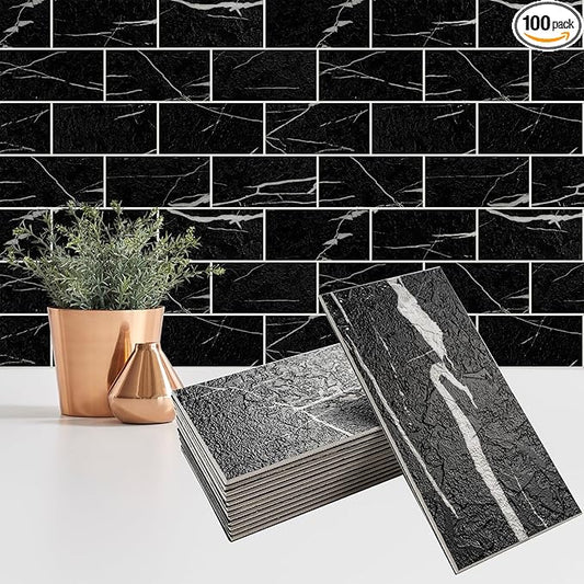 StyloVue 100 Pieces Peel and Stick Backsplash