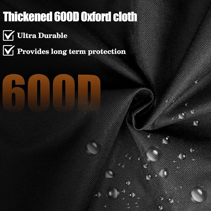 QuliMetal 7113 Grill Cover for Weber Q100 Q120 Q1000 Q1200 Q200 Q220 Q2000 Q2200 Q2400 Q2800N+ Series Gas Grills, Heavy Duty BBQ Gas Grill Cover, 600D