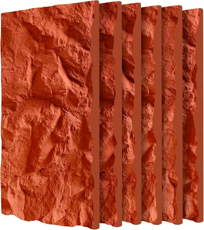 3D Faux Stone Wall Panels, Lightweight & Waterproof Accent Marble Rock Skin