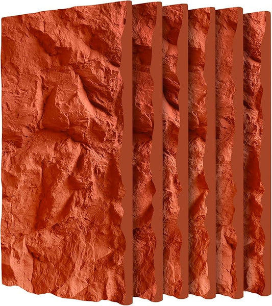 3D Faux Stone Wall Panels, Lightweight & Waterproof Accent Marble Rock Skin