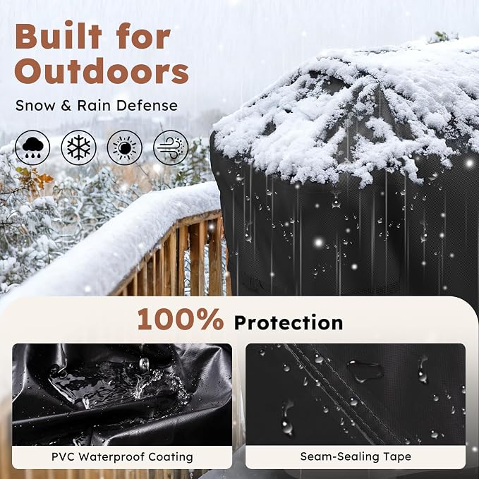 MR. COVER Grill Cover for Weber Spirit 200/300 Series, 52 Inch 600D Heavy Duty Waterproof BBQ Cover, Rip-Proof Fade Resistant Gas Grill Cover for Weber Spirit E310 E315 E325 with Air Vent & Drawstring
