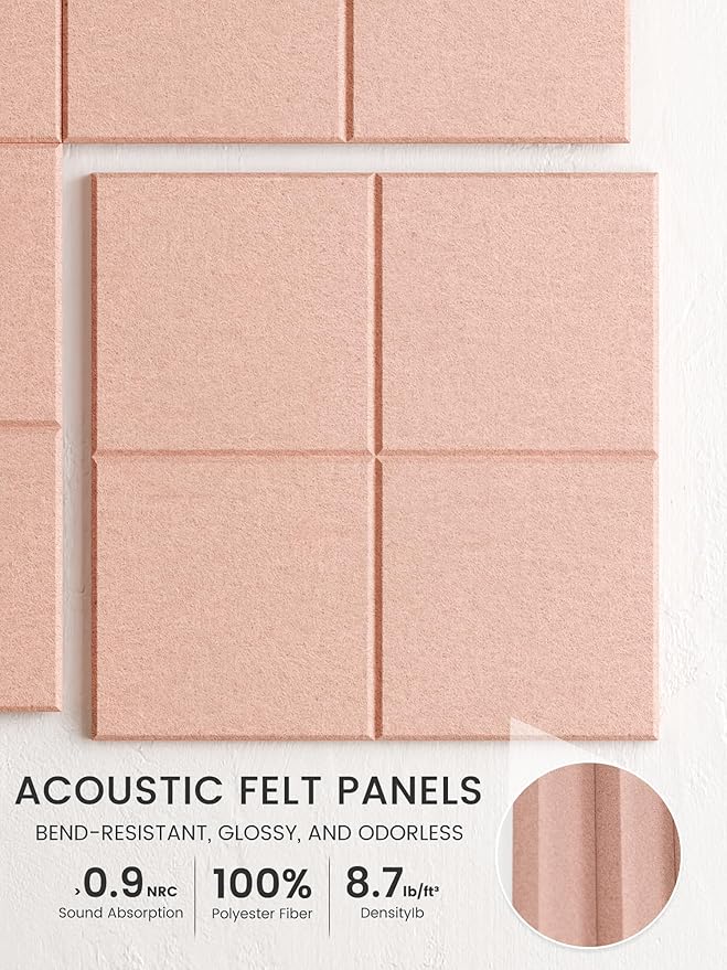 Bumusty Large Felt Bulletin Board, 30 Push Pins, 70 Adhesive Tabs