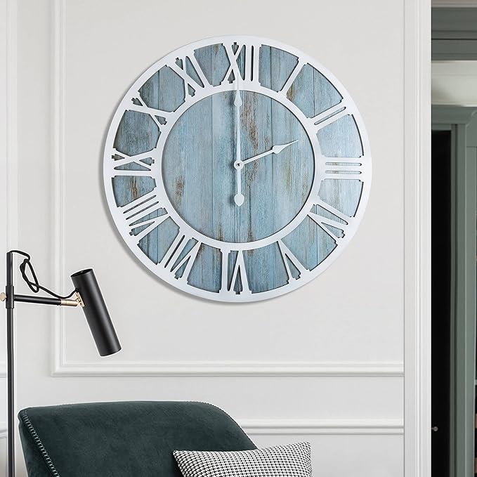 1st owned Wall Clocks for Living Room Decor, Round Silent Non Ticking, Modern
