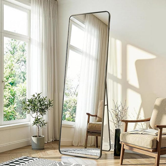 Delma Full Length Mirror, Wall Mounted, Freestanding or Leaning, Rounded