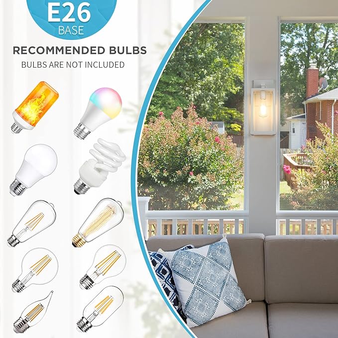 MAXvolador Outdoor Wall Sconce, Large Exterior Waterproof Wall Lantern Light