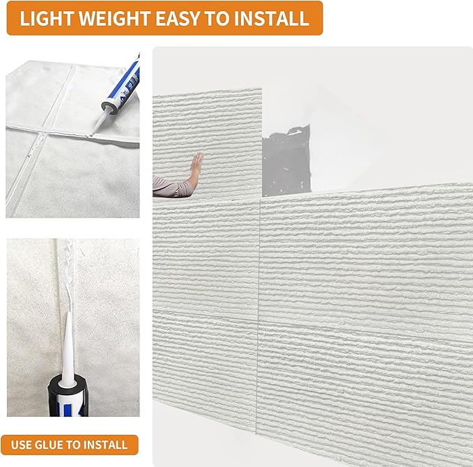 3D Faux Stone Wall Panels, Lightweight & Waterproof Accent Marble Flowing Stone