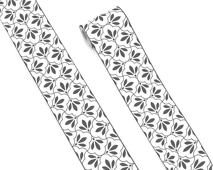 FLFK Wallpaper Border Black and White Patterns Peel and Stick Wall Border Self