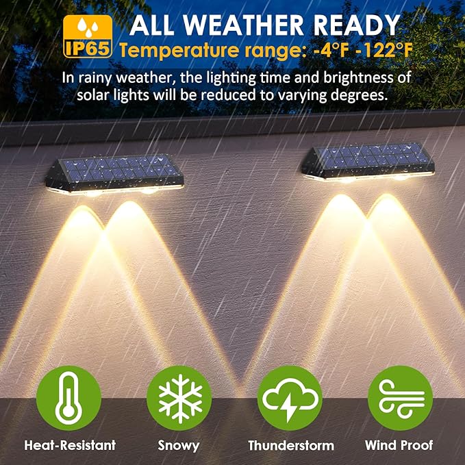 Solar Fence Lights Outdoor