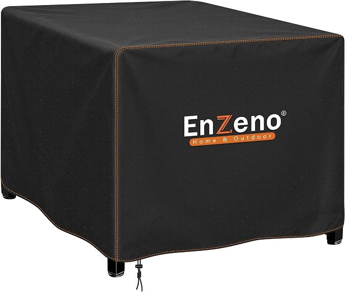 Enzeno Fire Pit Cover Square,Outdoor Firepit Cover Waterproof,Oxford Cloth Patio Fire Table Cover for Outdoor Fire Pit,Fits 28-29 inch Gas Firepit covers(29"L x 29"W x 24"H)