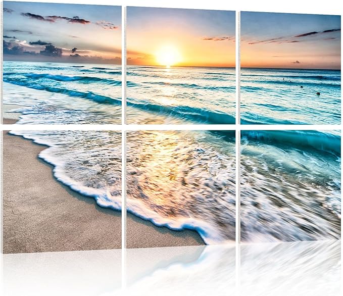 YPY Acoustic Panels: Beach Wall Art Sound Proofing Panels