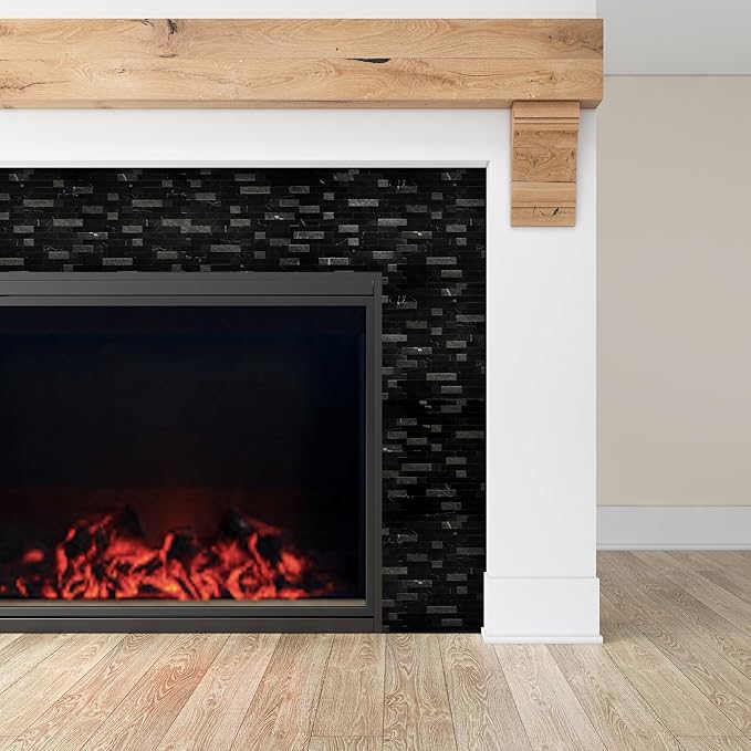 SUNWINGS 5-Sheet Peel and Stick Mosaic Natural 3D Stone Self Adhesive Marble