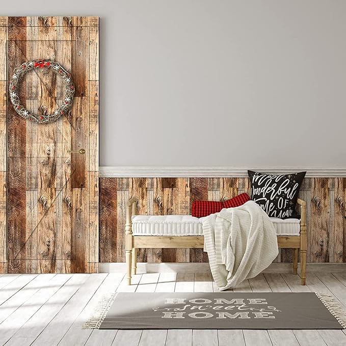 TANONE Wood Contact Paper Kitchen Peel and Stick Wallpaper, Self Adhesive