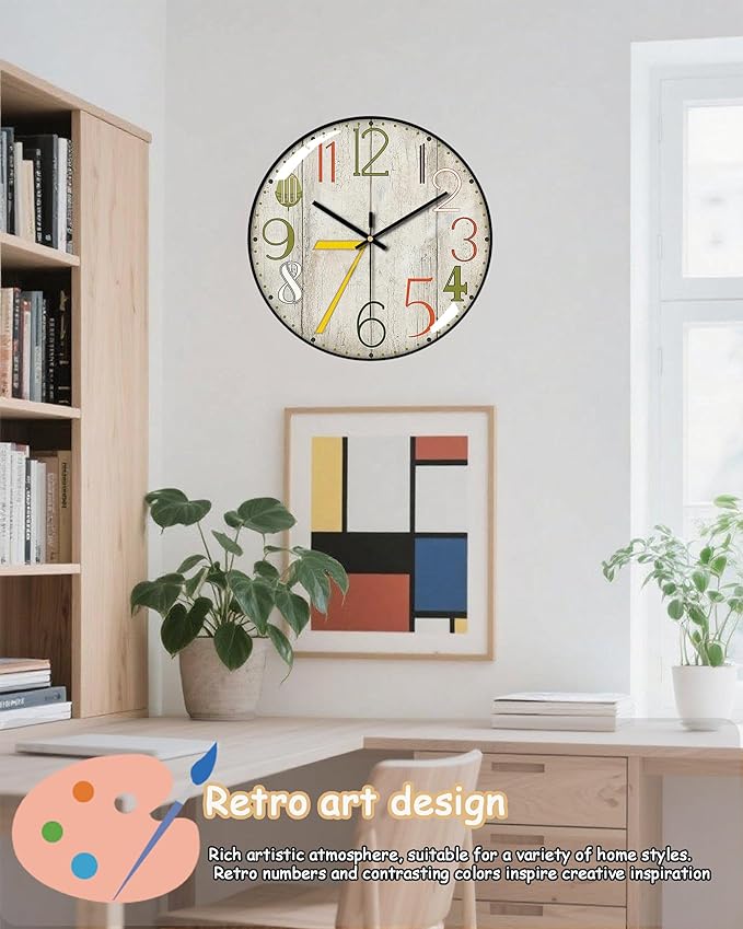 Decorative Wall Clocks Batterys Operated, Retro Wall Clock