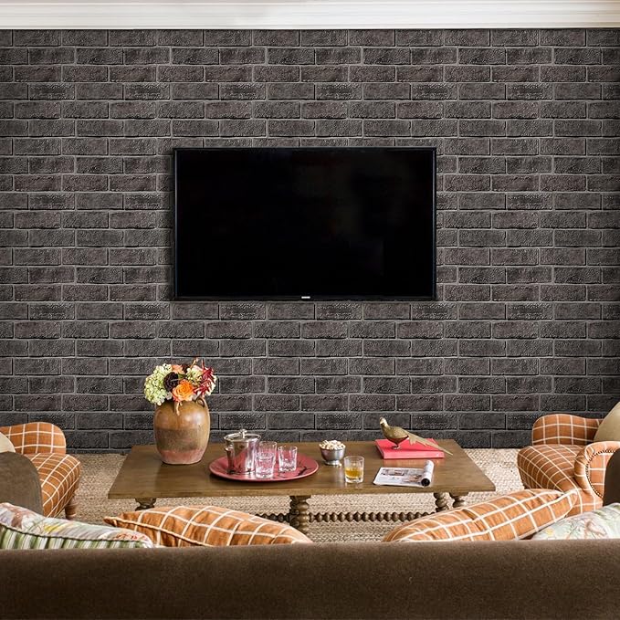 Commomy 3D Faux Brick Wallpaper Wall Tiles