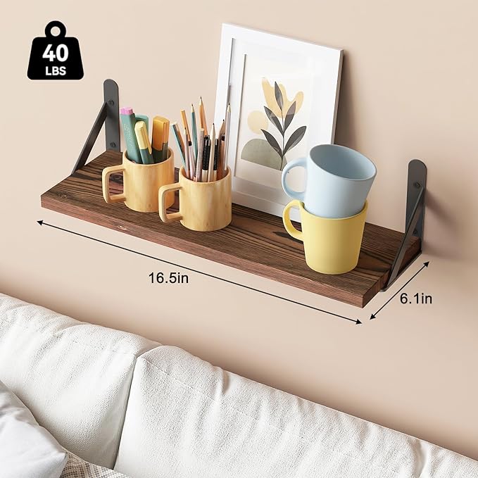 YGEOMER 16.5 Inch Floating Shelves