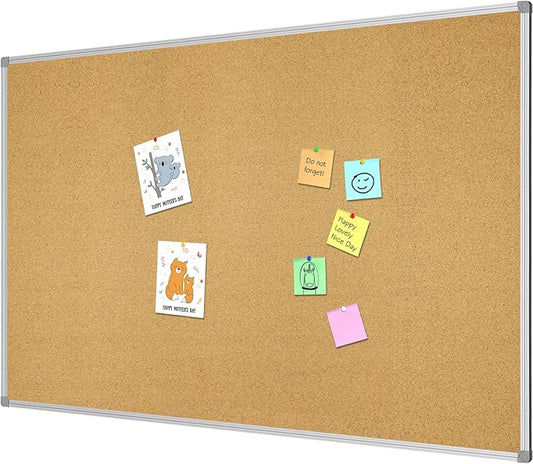 Lockways Large Cork Board Bulletin Board, Bulletin CorkBoard 72 x 36 Inch