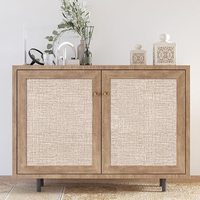 Amiya Grasscloth Khaki Wallpaper Peel and Stick Tan Faux Fabric Linen Contact