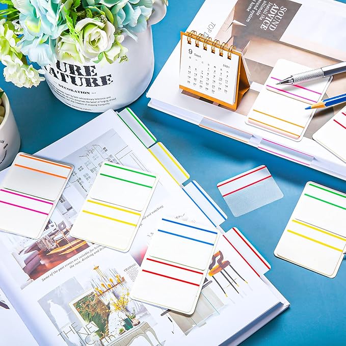 Tenare 2 Inch Sticky Tabs Adhesive Flag Index Writable and Repositionable File Tabs Colored Page Markers Labels for Books and Classify Files Binder File Folders(480 Pieces)