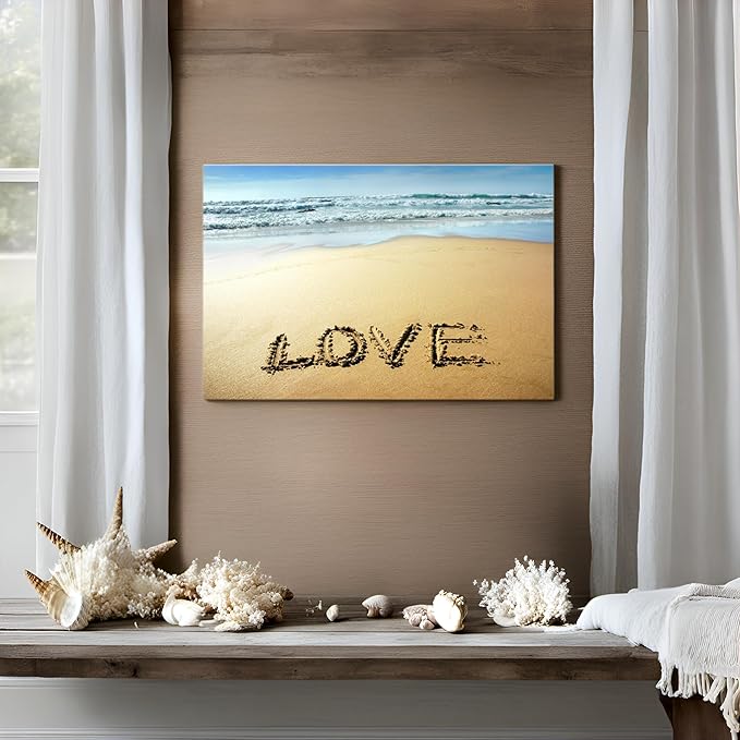 Goldfoilart Beach Canvas Wall Art