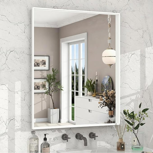 24x36 Inch White Bathroom Mirrors