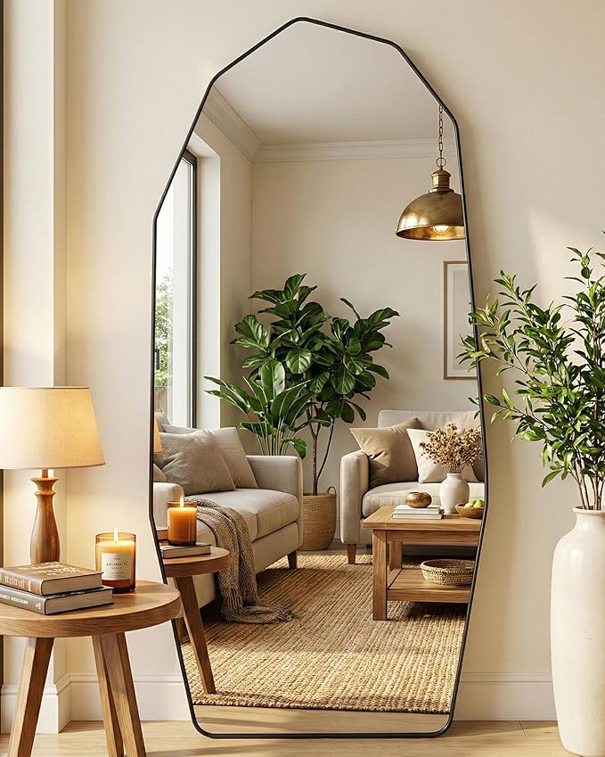Antok Full Length Mirror, Free Standing Wall Mounted or Leaning Full Body Mirror
