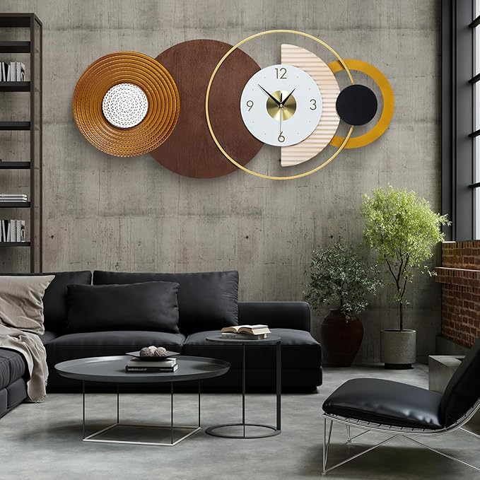 47.2x22.8 inch Large Mid Century Wall Clock