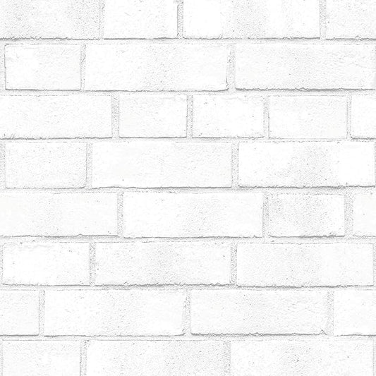 Tempaper Textured White Brick Removable Peel and Stick Wallpaper, 20.5 in X